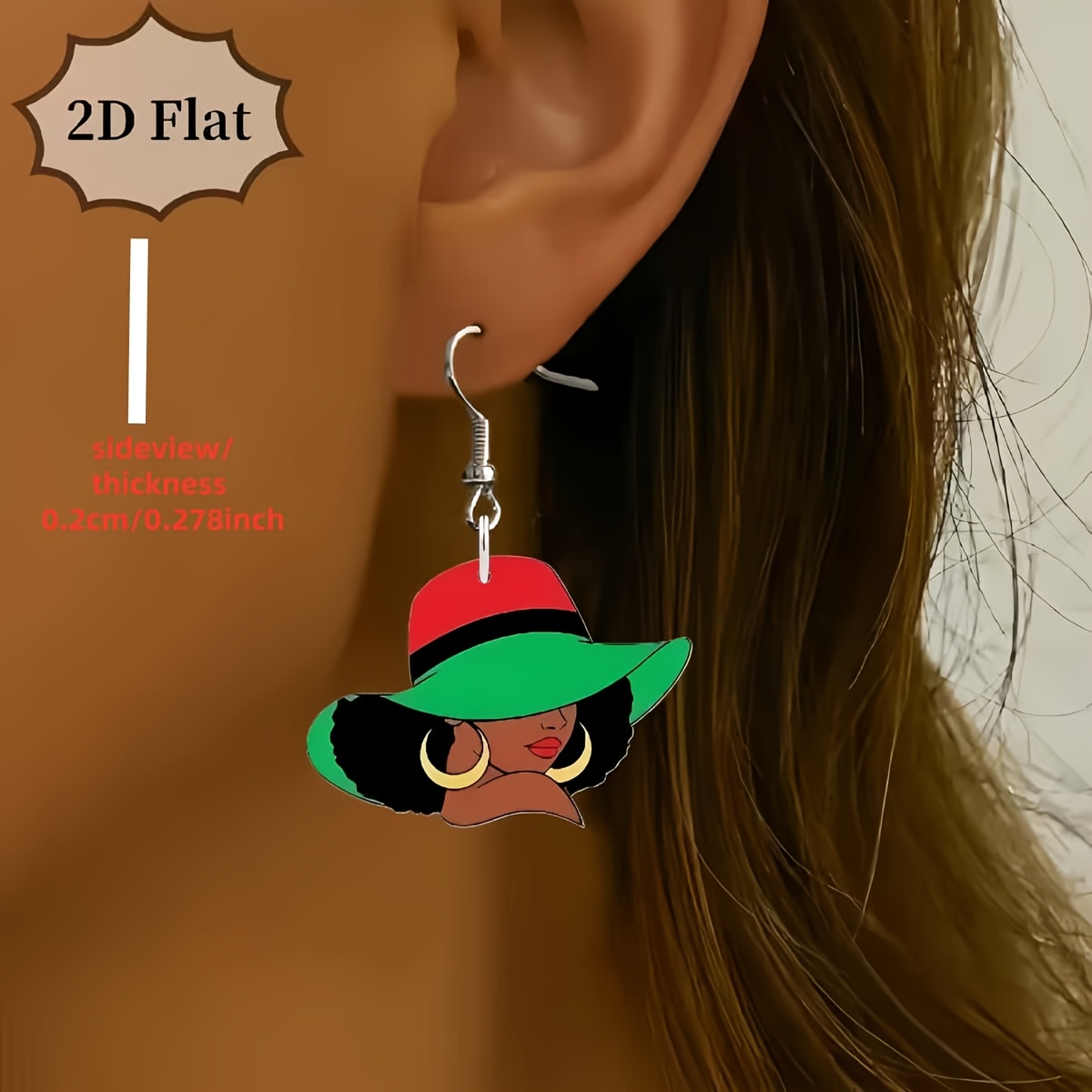 5 Pairs African Style Earrings Set, Bold Cultural Elements